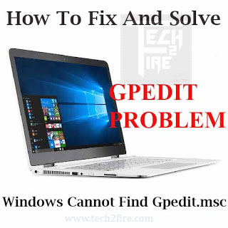 windows cannot find gpedit msc tech2fire